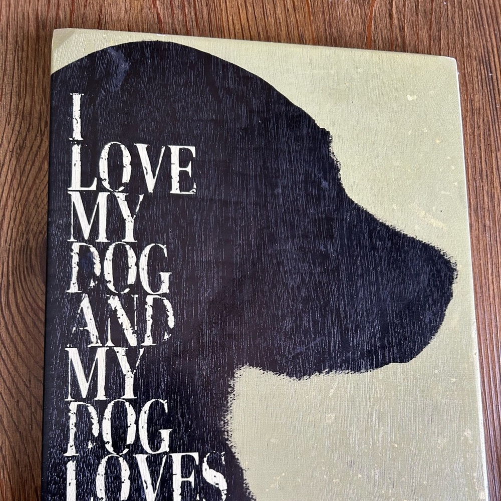 Dog Silhouette Wall Art - Black and Cream